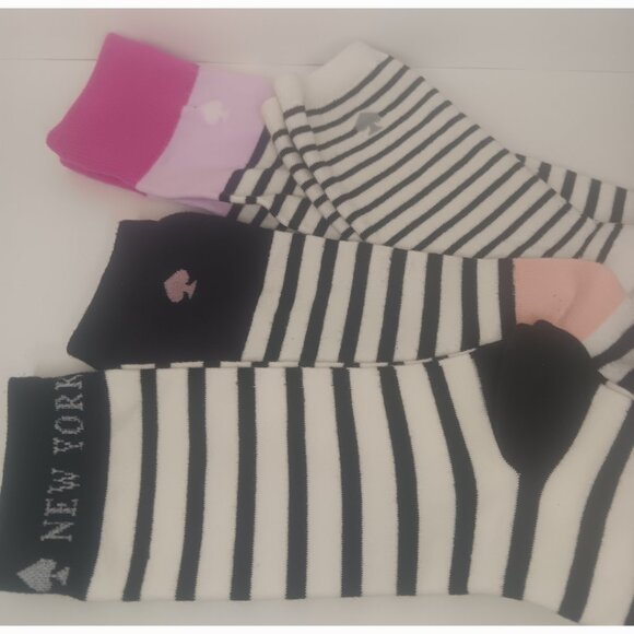 KATE SPADE SOCKS / FOUR STRIPPED PAIR - Picture 2 of 4